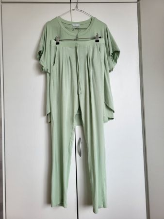 Beldona Damen Pyjama Set, Gr. S/M - Tencel/Elastan, Grün