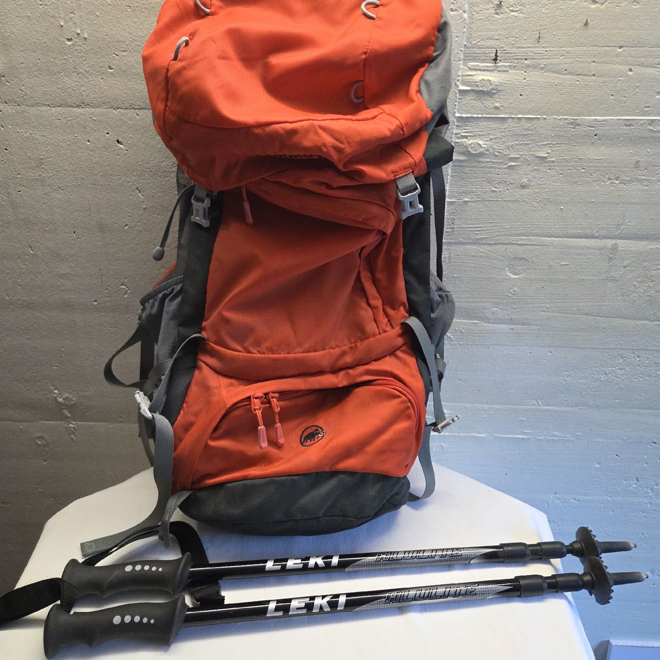 Mammut Zaini: Mammut Rucksack und Leki Wanderstöcke.. – Usato da Stans venduto da Ducati16