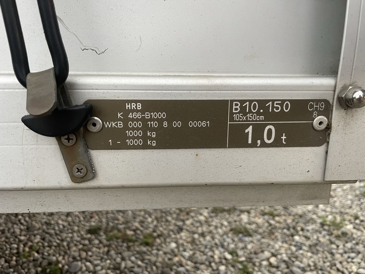 Hrb Remorques: HRB B 1000  – D'occasion à Rümlang par pio_92xb 2