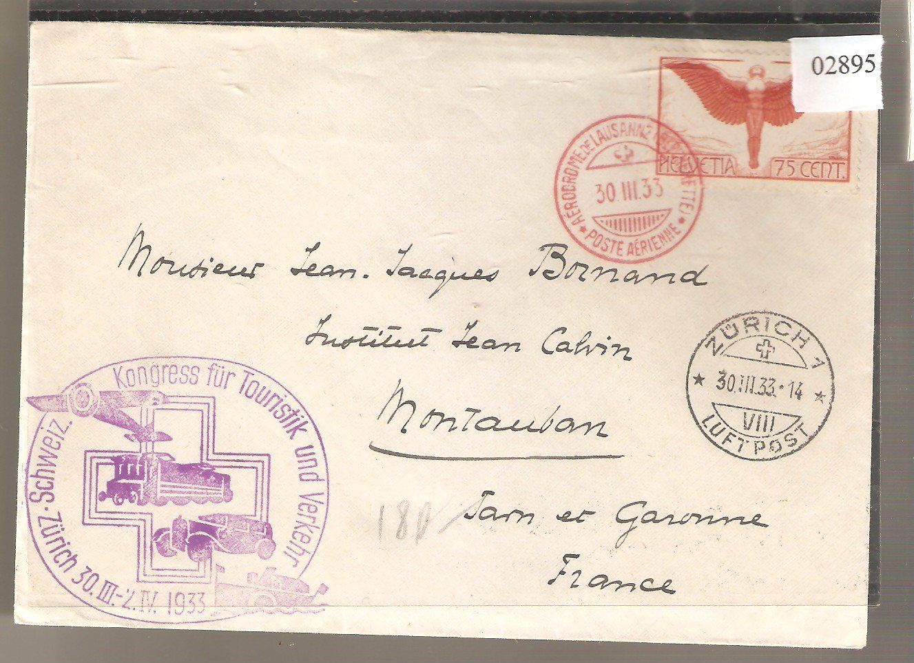 Alle Briefmarken: F11 Flugbrief ab Lausanne – Gebraucht aus Lausanne von Whorvath