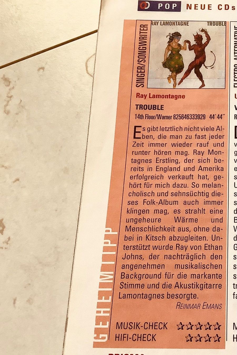 CD: Ray la Montagne* Trouble – Usato da herzogenbuchsee venduto da HIFIANER 1