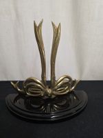 Wandregal schwarz-gold Schleife 22cm Breite Vintage