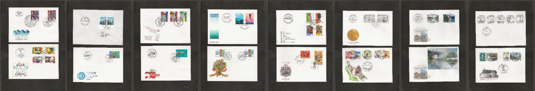 Tutti i francobolli: Schweiz 16 FDC 1992 bis 1999 – Usato da Au ZH venduto da xelagreb01