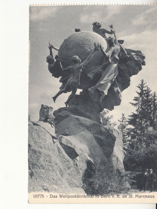 Cartoline postali: Bern Weltpostdenkmal ca. 1920 – Usato da Bürglen TG venduto da StampGraf