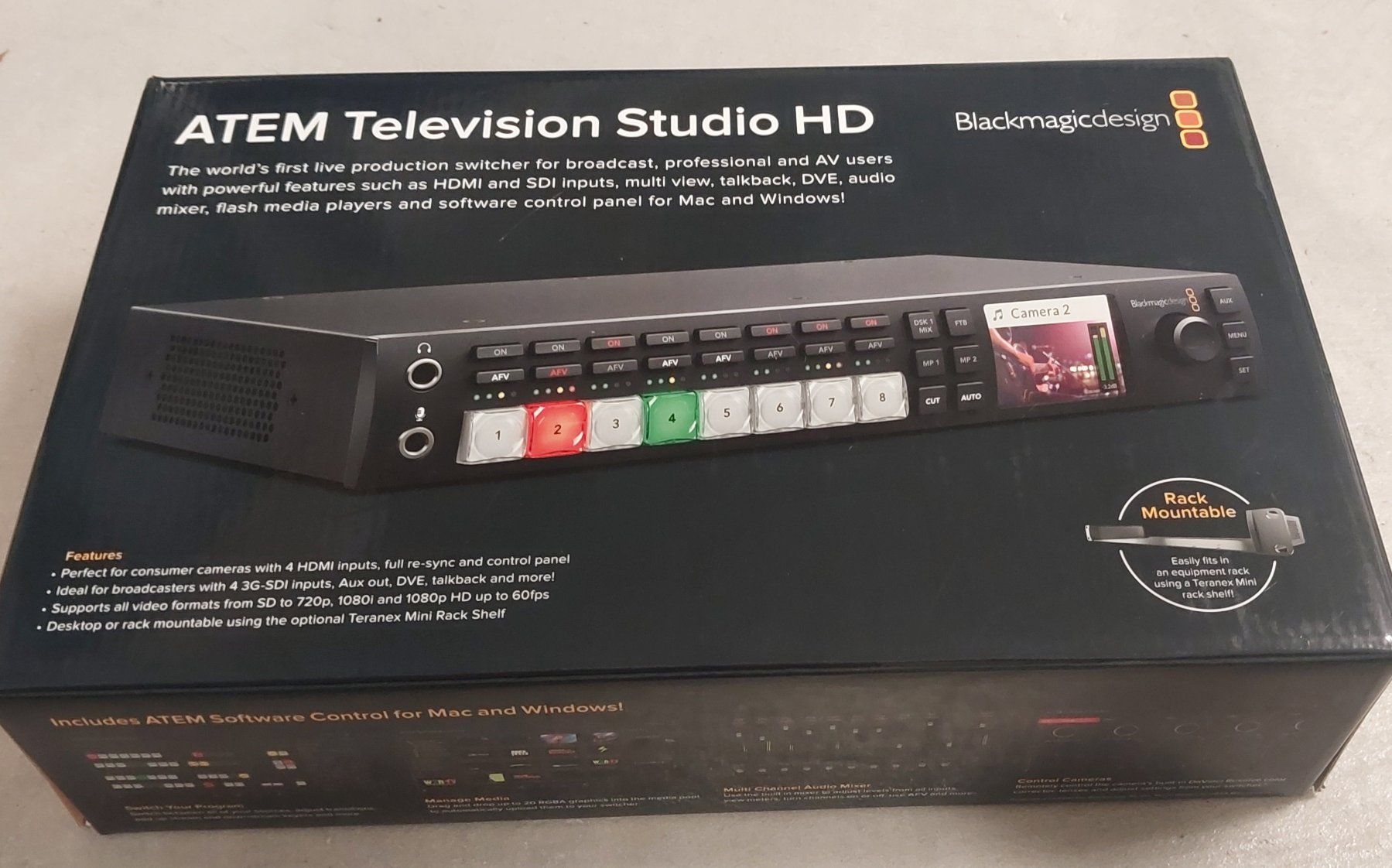 Blackmagic Platines de mixage: Balackmagic ATEM Television Studio HD – D'occasion à Pfäffikon ZH par Stagedesign 2