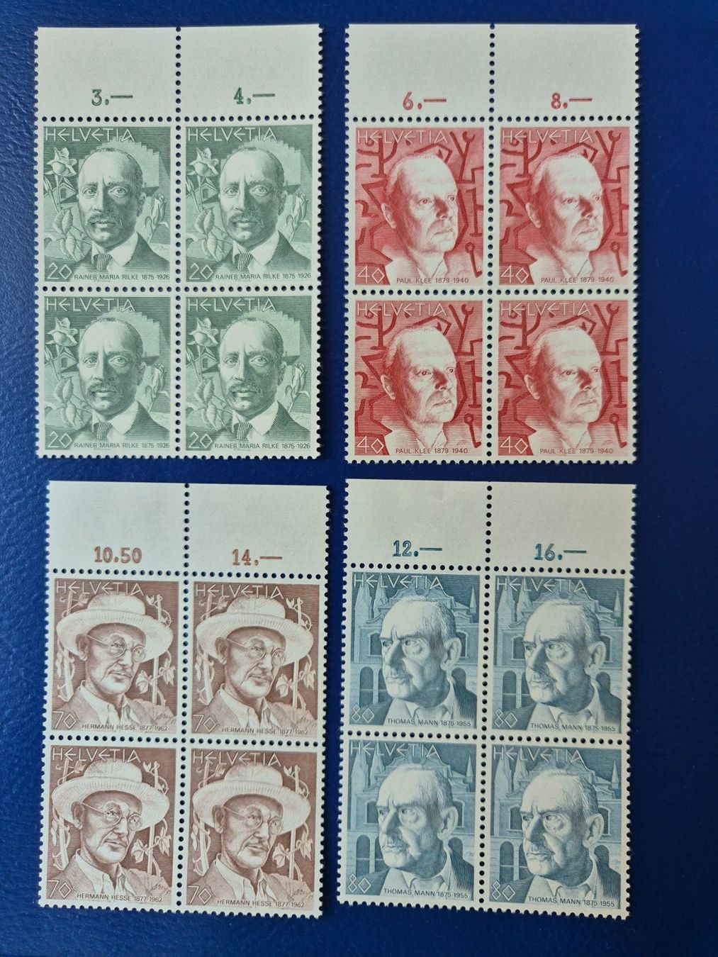 Alle Briefmarken: 8 postfrische 4er Blocks Helvetia 1979 – Neu und originalverpackt aus Seewen SZ von SuperpumaDisplayTeam 1