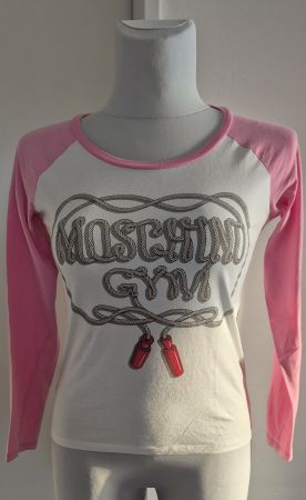 Cooles Shirt von Moschino Gym in weiss/pink Gr. 36