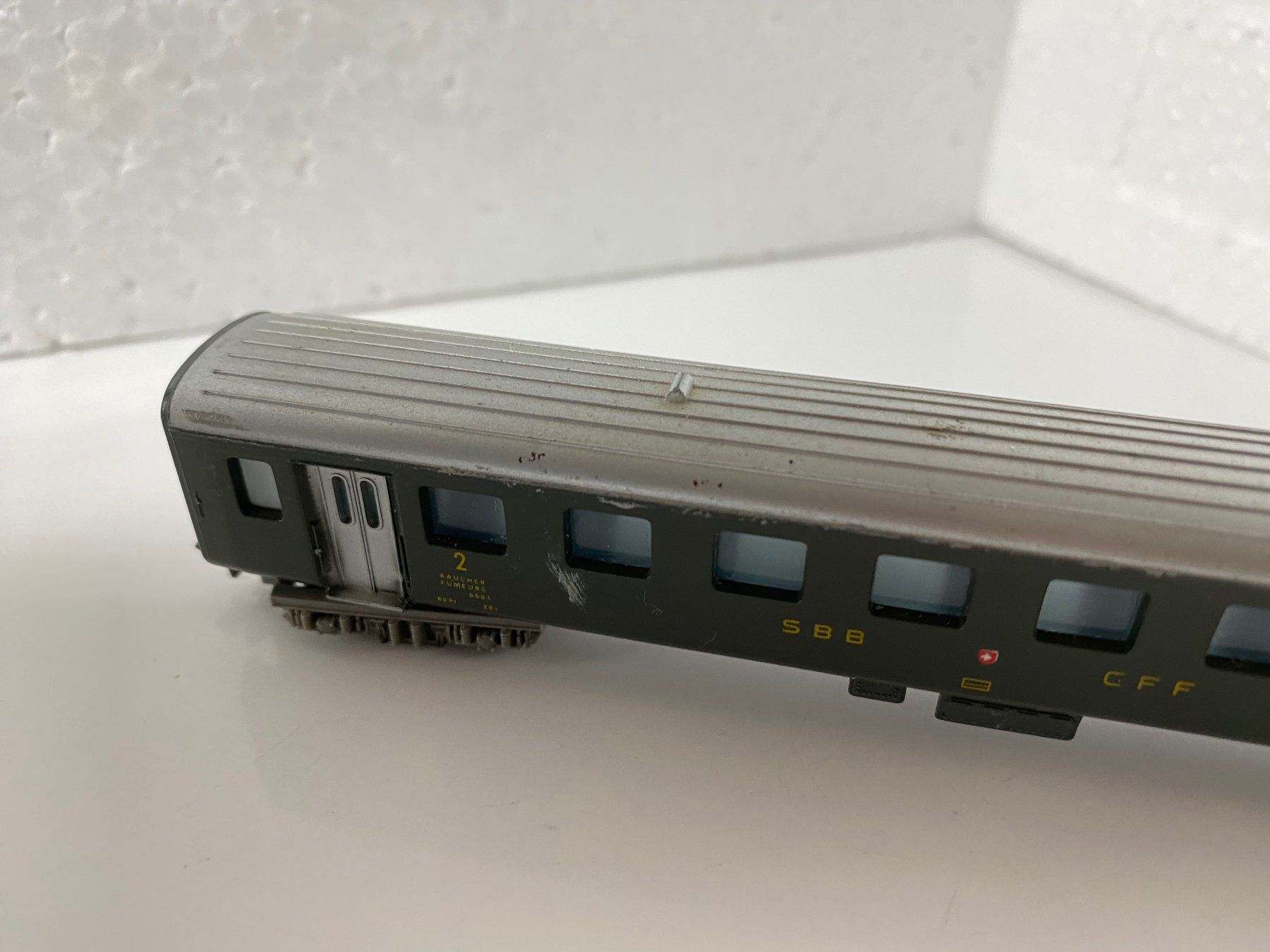 Lima Modellini di ferrovie: SBB Waggon Spur N Lima defekt, Kratzer 22 – Difettoso da Kerzers venduto da tisyayasuBE 3