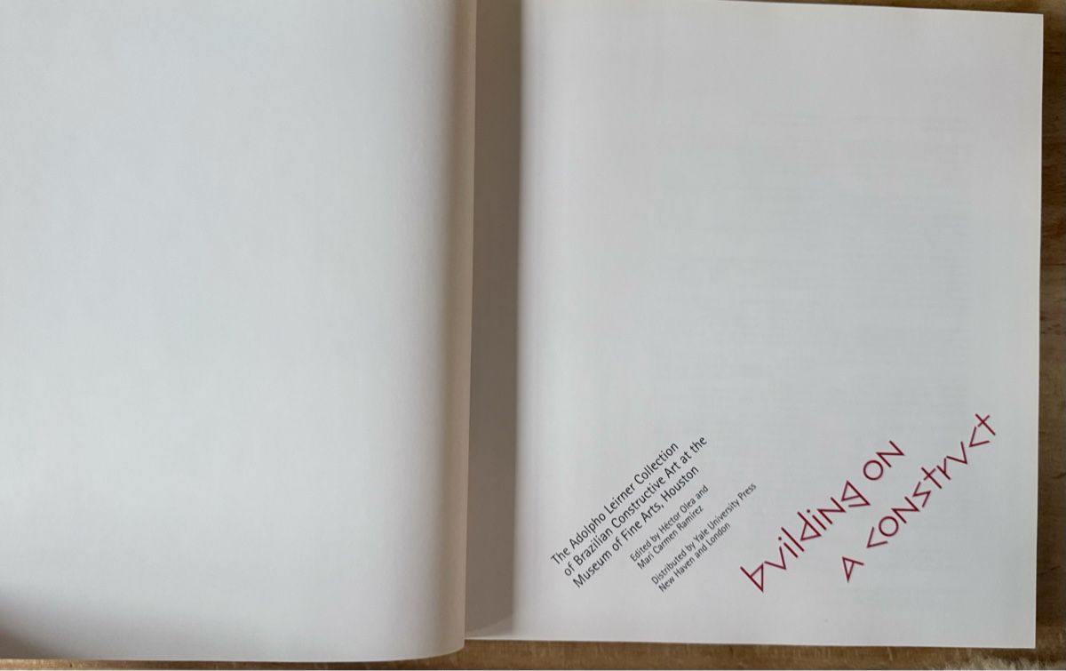Bücher: Art book „Building on a construct” – Gebraucht aus Zürich von pulapula 2