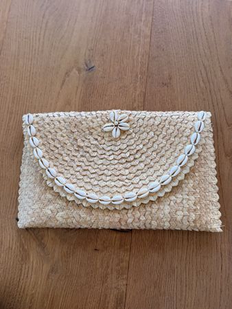 Sommertasche Boho-Strohclutch 