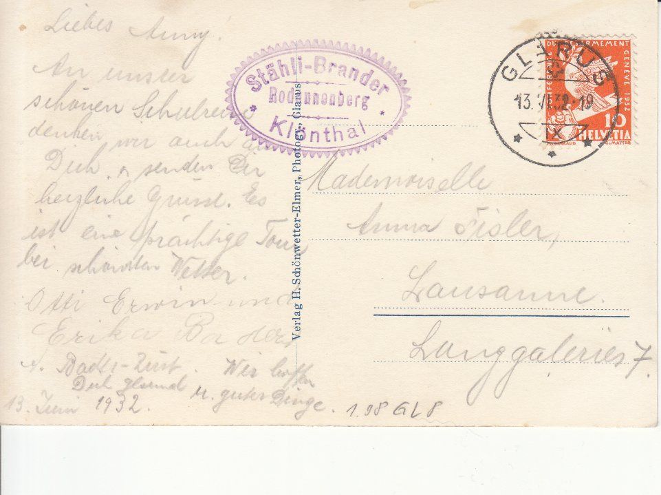 Cartoline postali: Klöntalersee 1932 – Usato da Bürglen TG venduto da StampGraf 1