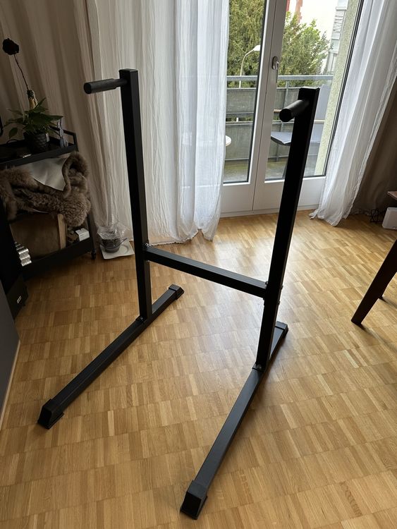 HOMCOM Dip Station | Parallele In Acciaio Con Maniglie Imbottite | Supporto 120kg | 90x81x92.5cm