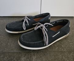 Chaussures bateau Timberland en cuir bleu (taille 44)