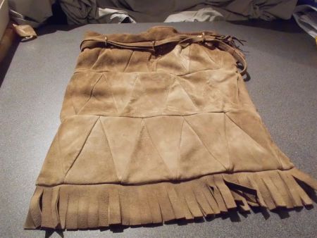 Tasche/Beutel, Wildleder, hellbraun