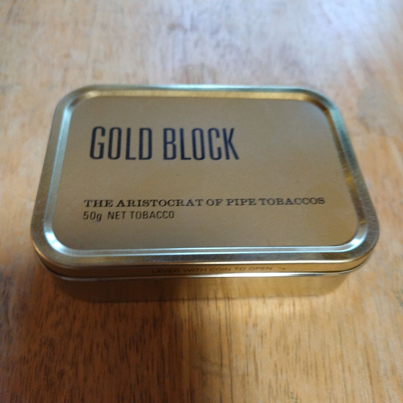 Tabak: Gold Block Tabak - Büchse Aristocrat – Gebraucht aus Untersiggenthal von vonberner