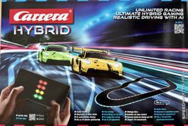 Carrera Hybrid Autorennbahn, 5 Auto und zusätzliche Schienen