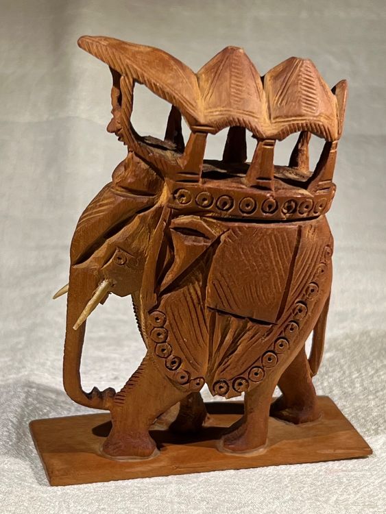 Pince à Chaussure Vintage Argentée - Motif Filigrane éléphant Et Arbres, Origine Inde, Métal Argent