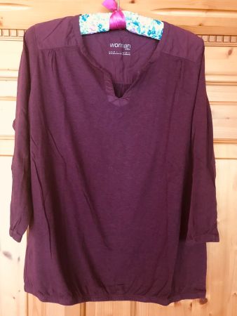 TCM TUNIKA / BLUSE / SHIRT - BORDEAUX / DUNKELROT - GR 40/42