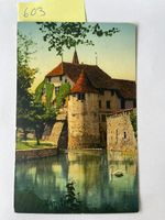 alte Ansichtskarte Schloss Hallwyl, 1920 mit Stempel
