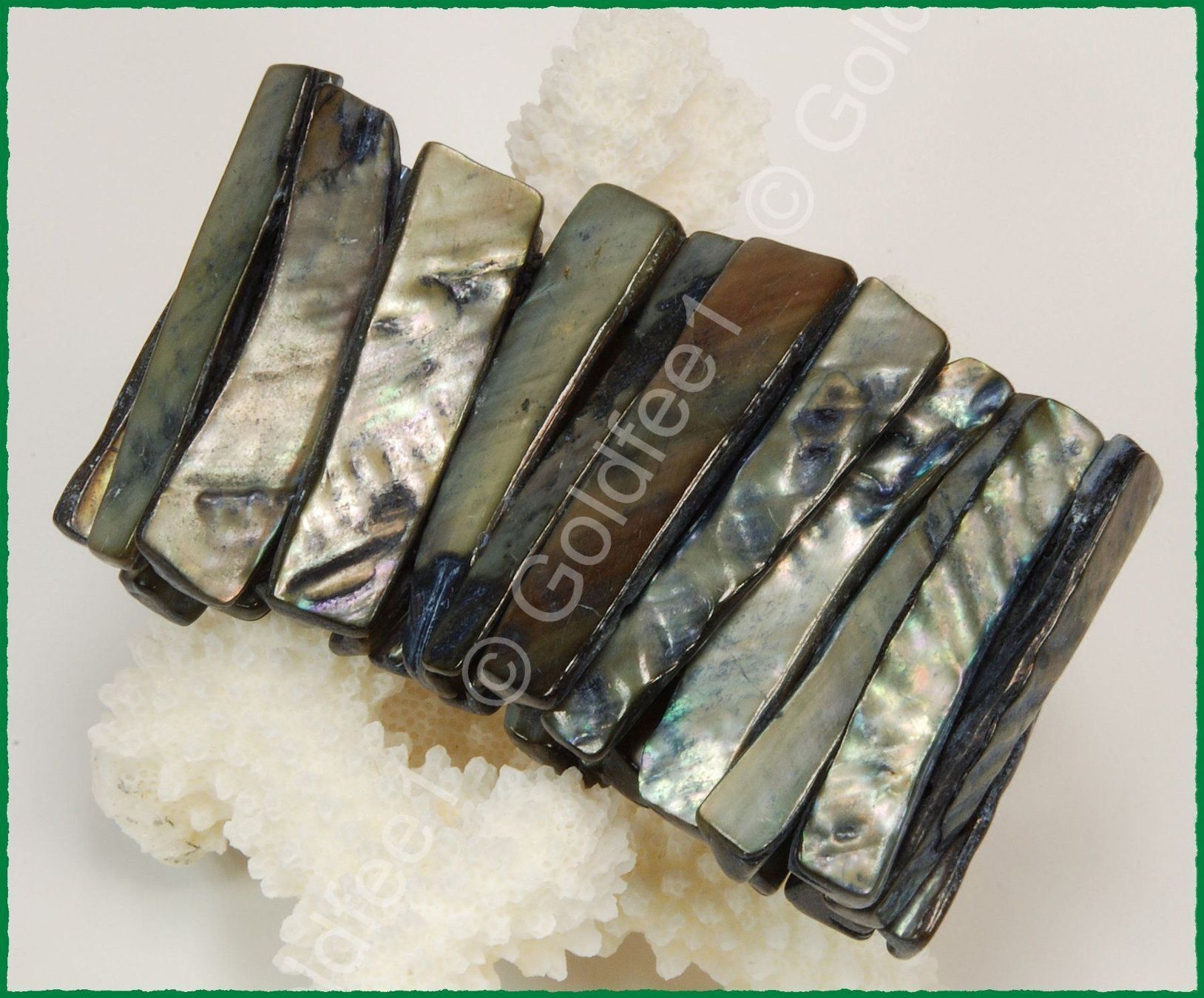 Bracciali & Braccialetti: Mutter der Perle Shell Stretch Armband – Nuovo e nell'imballaggio originale da Oberglatt ZH venduto da Goldfee1 2