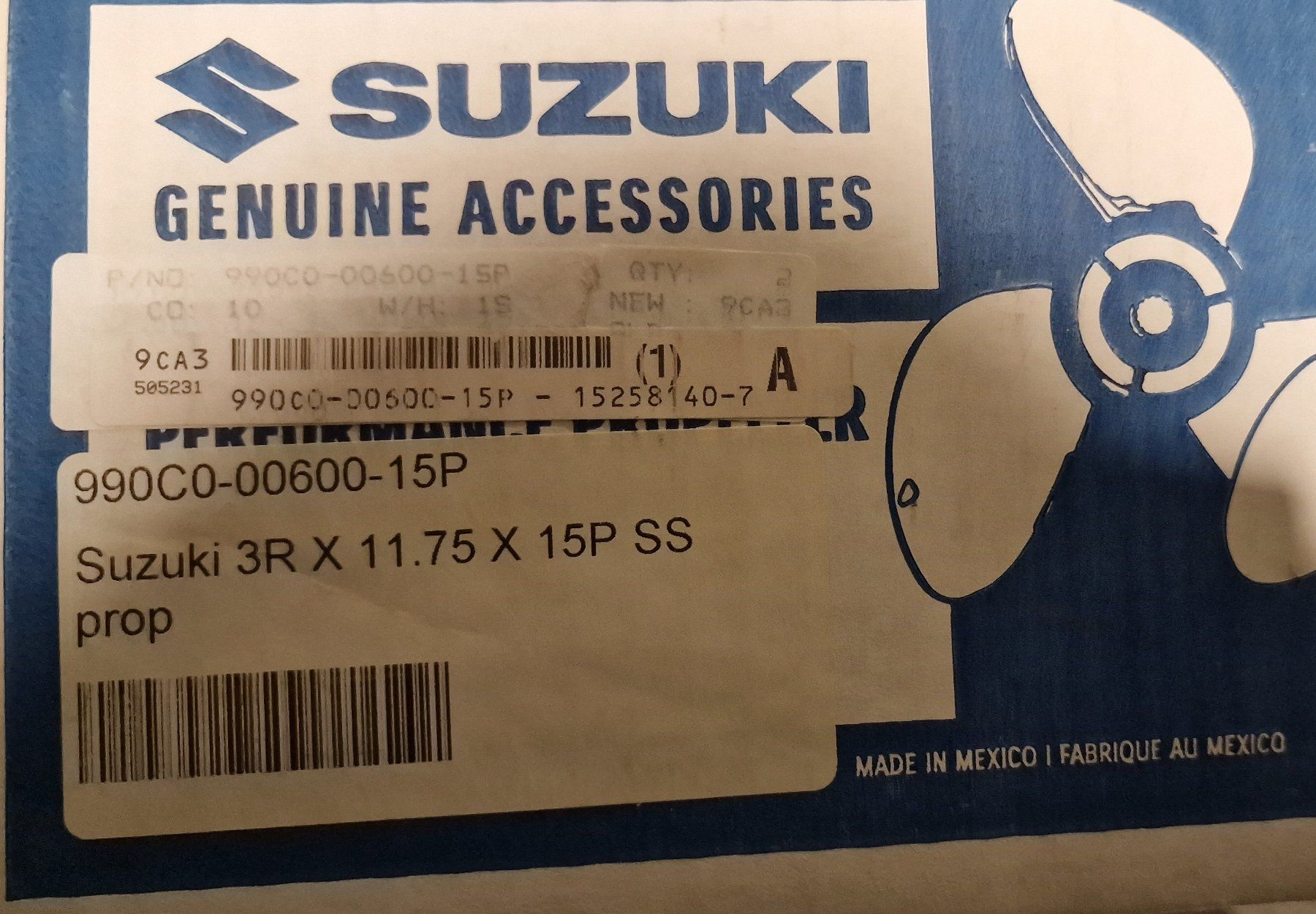 Suzuki Barche: Edelstahlpropeller Suzuki DFA 40-60PS – Nuovo (secondo la descrizione) da Buchs ZH venduto da aduani 1