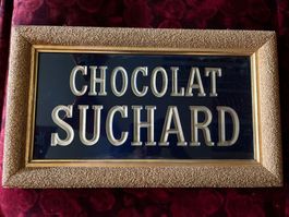 suchard chocolat hinterglas, kein emailschild, sehr selten
