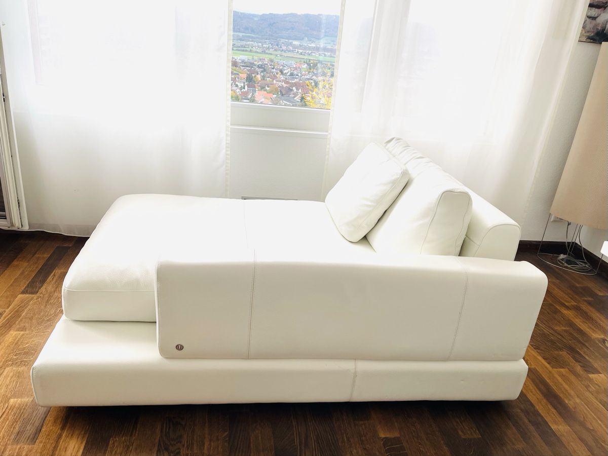 Divani: Weisses Sofa aus Echtleder, Top Zustand! – Usato da Lostorf venduto da Lavendel2018