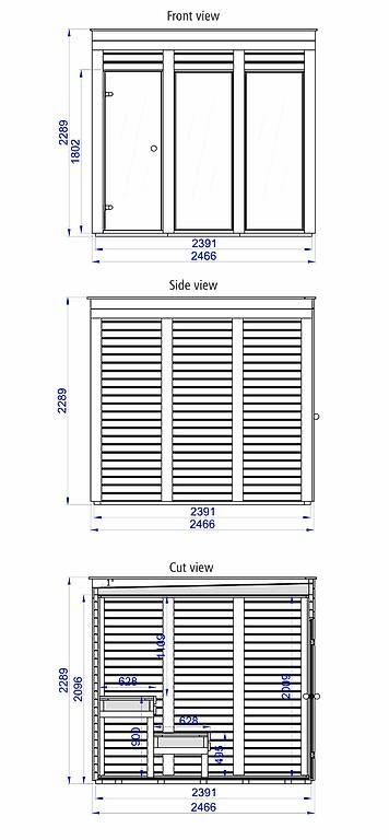 Sauna & Accessori: Eco Modern Sauna 2,4mx2,4 m / L005 – Usato da St. Gallen venduto da Spa_at_Home911 7