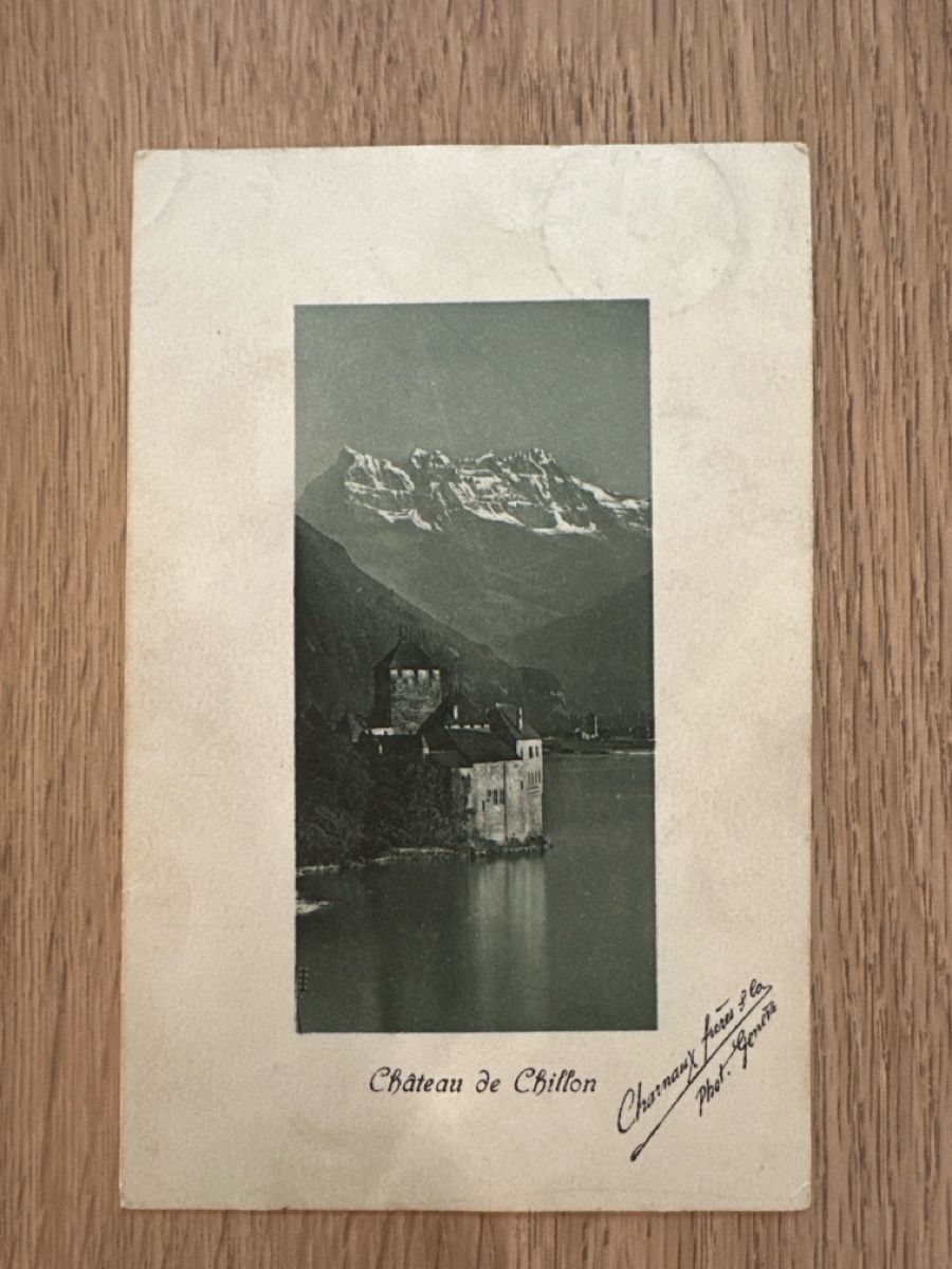 Cartoline postali: Alte Ansichtskarte Chateau de Chillon Schweiz Berge 1900er – Usato da Hünenberg venduto da cmu_7rp6