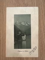 Alte Ansichtskarte Chateau de Chillon Schweiz Berge 1900er