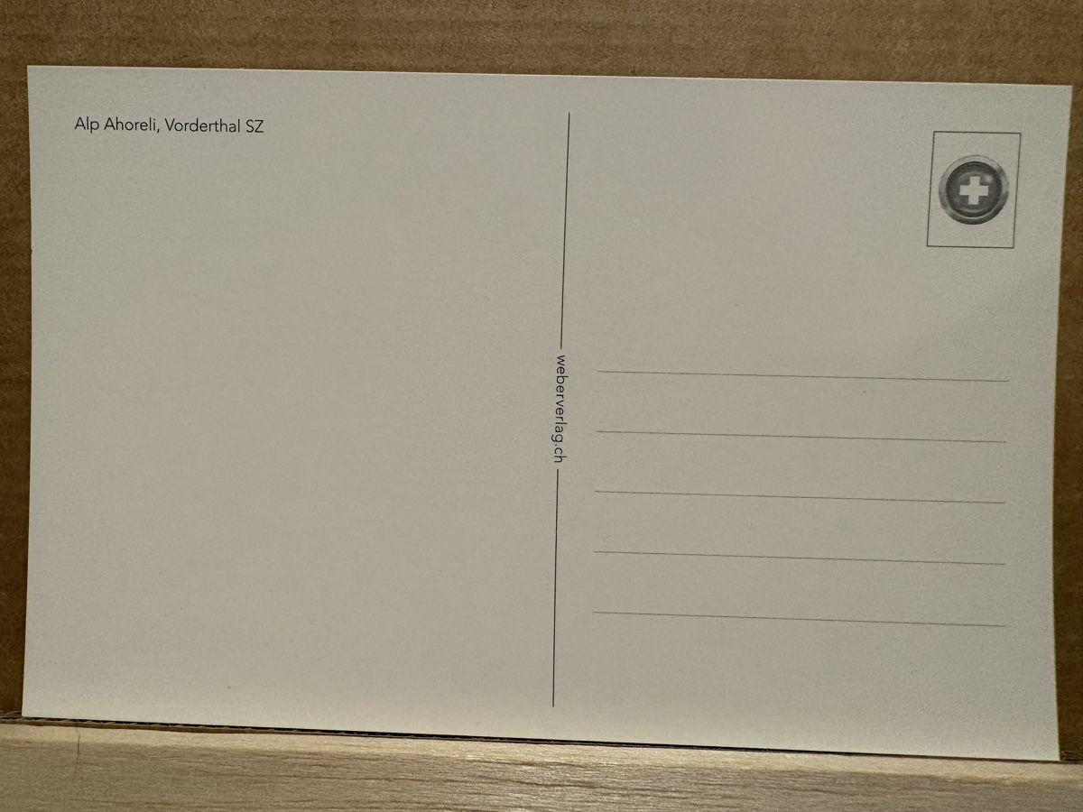 Cartoline postali: AK von Alp Ahoreli Vorderthal – Usato da Rümlang venduto da Kartenpost1 1