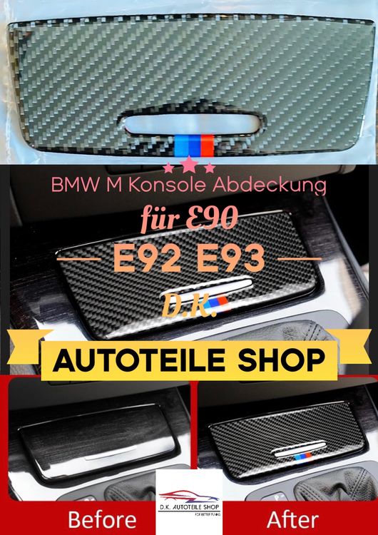 BMW Mittelkonsole Interieur Abdeckung für E90, E92, E93 Neu