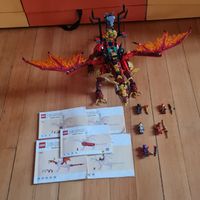 Roter Lego Drache 65 lang,72 cm breit