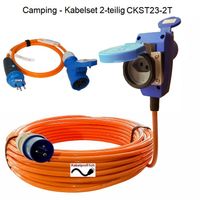 Campingkabel Purkabel Set 2-teilig CEE16-3 3x2,5mm2 + Tasche