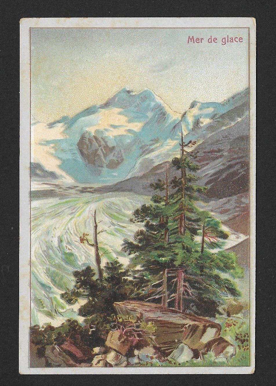 Carte collezionabili: Cailler Milch Chocolade : Mer de Glace , Chamonix (1920s) – Usato da Genève venduto da Brindisina2019