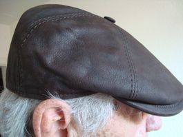 Casquette béret Panizza en cuir