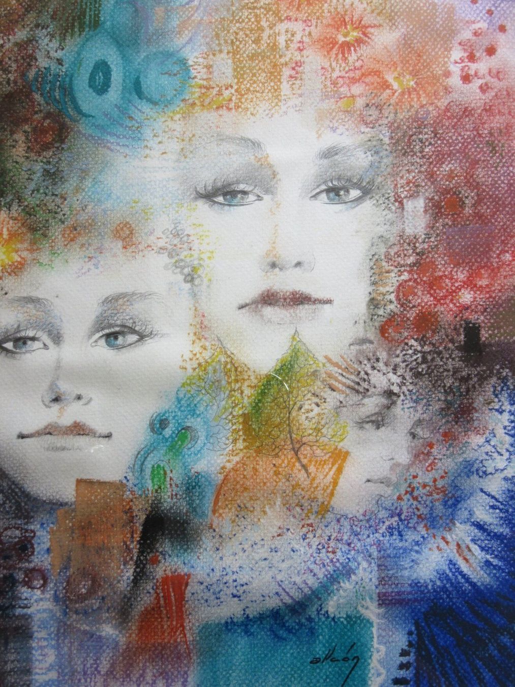 Posters & Illustrations: KÜNSTLER ? AQUARELL BLEISTIFT MIT RAHMEN SIGNIERT – D'occasion à Gersau par grafik-kunst 3