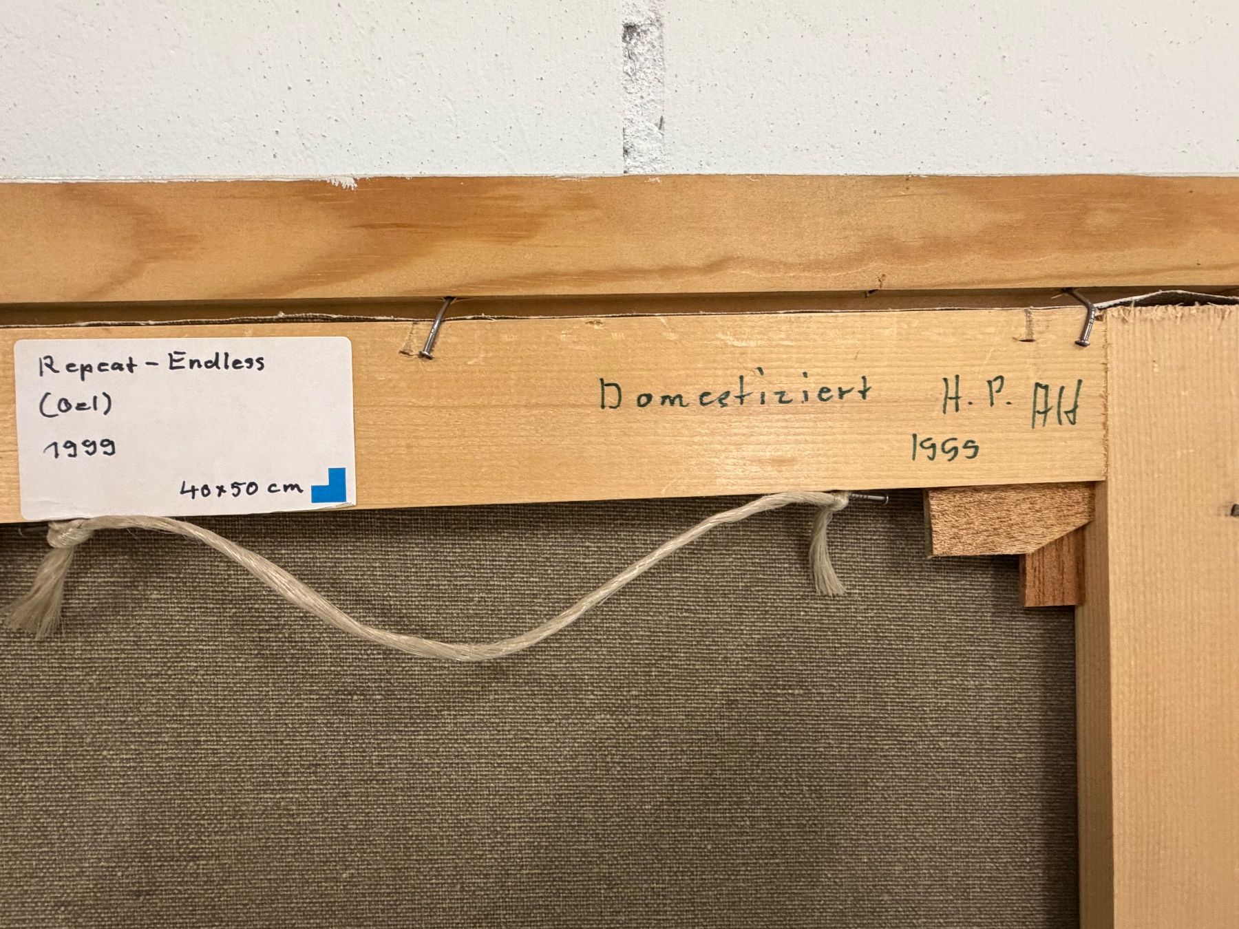 Tableaux: H. P. Alt Repeat-Endless 1999 – D'occasion à Basel par PAUL_ART 8