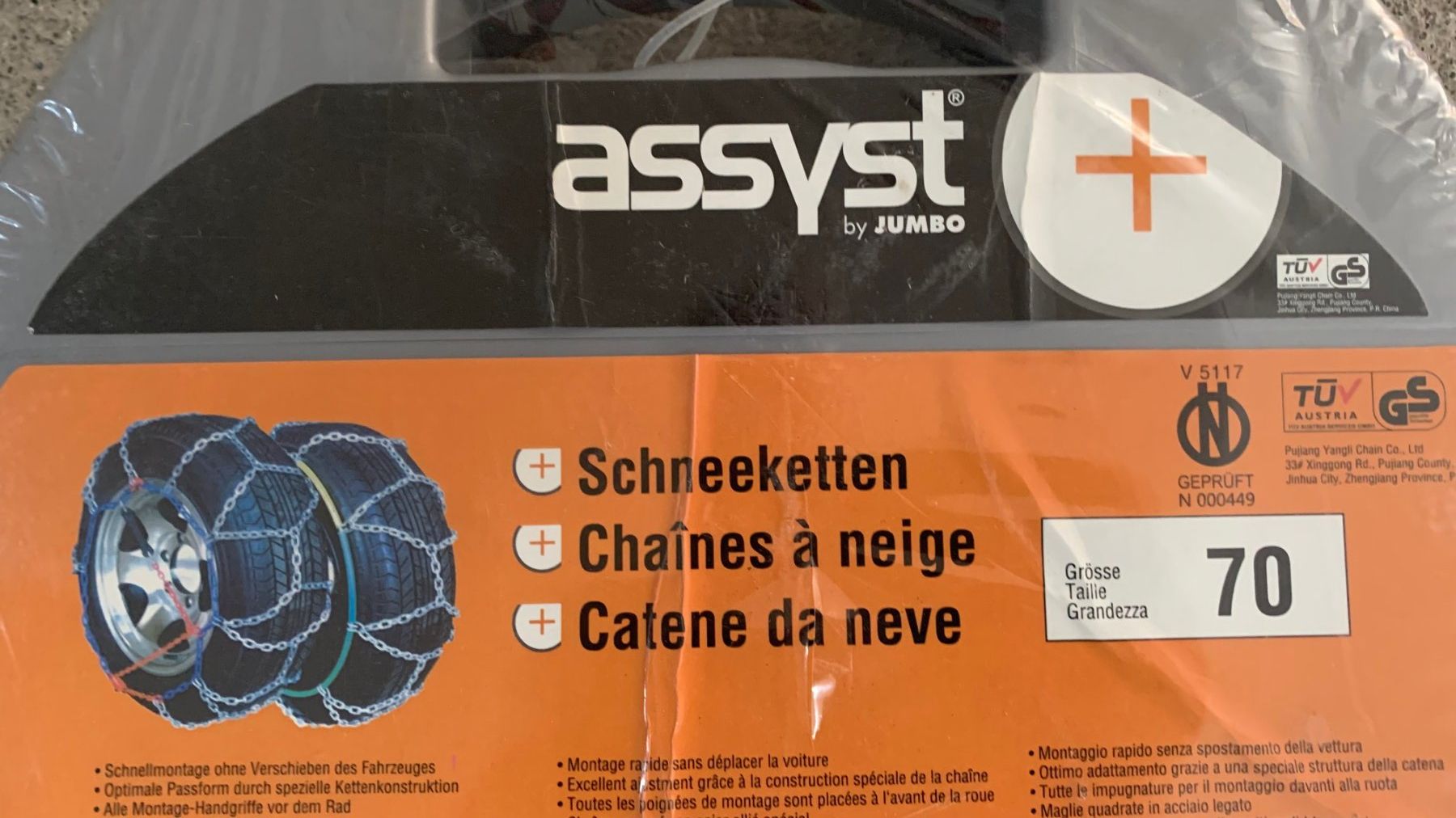 Catene da neve: Schneeketten Grösse 70 – Nuovo e nell'imballaggio originale da Frutigen venduto da Gehrihorn 2