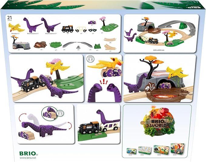 Brio Giocattoli: BRIO World 36094 - Dinosaurier Abenteuer-Set – Nuovo e nell'imballaggio originale da Oensingen venduto da CSCollectors 5