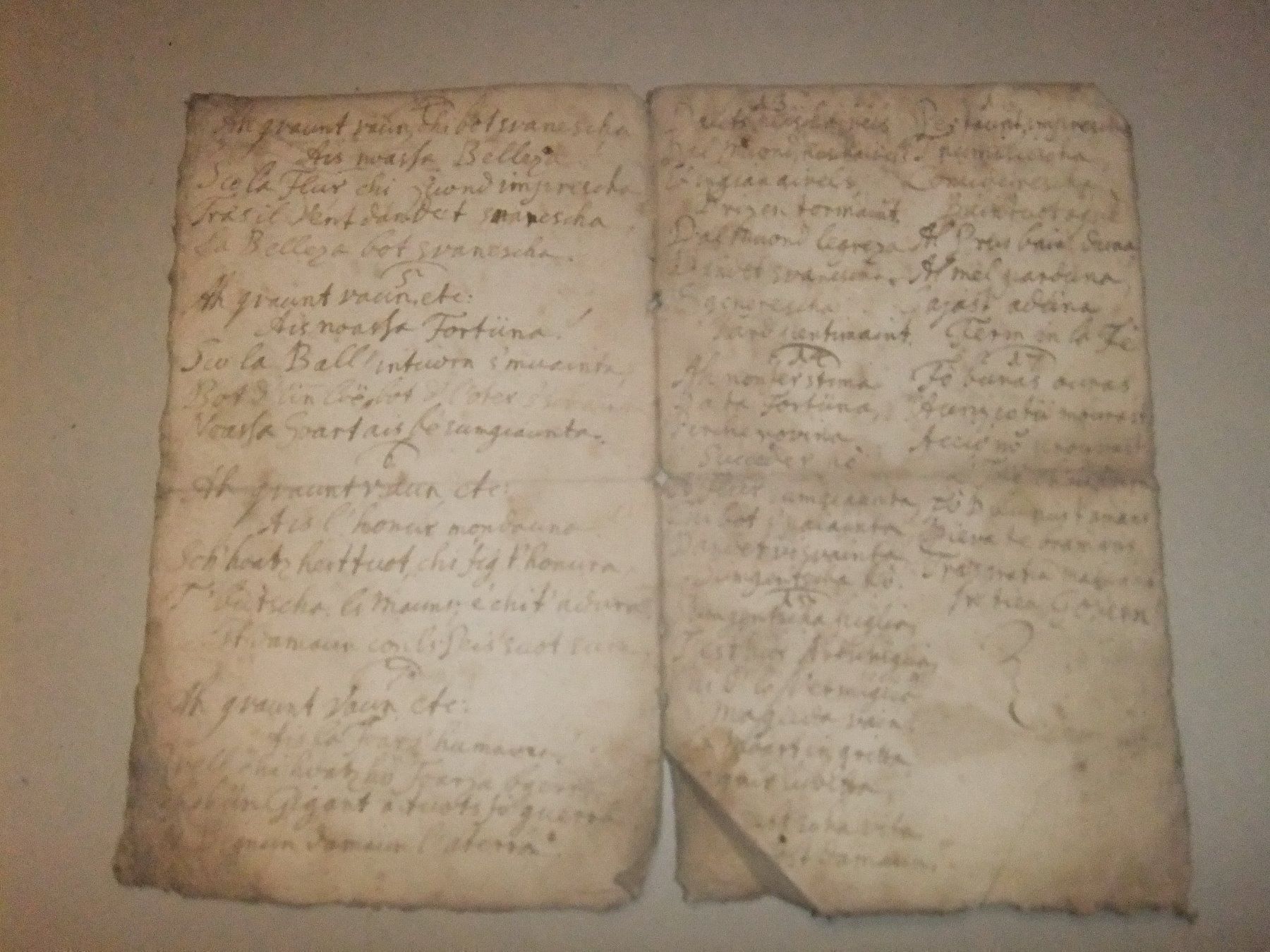Libri: Antikes Bündner Notenblatt - SONETT – Usato da Esslingen venduto da eintagammeer 3