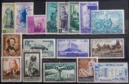 Italien ex. Kat. 740-859 ** 1948/52 Kat. 260 Euro (Rückseite