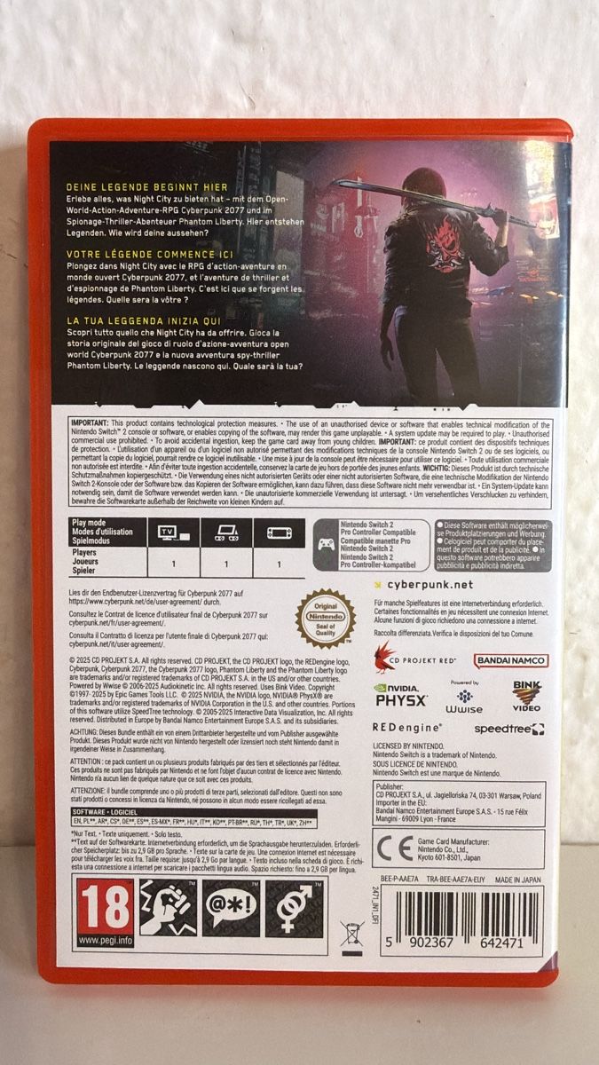 Nintendo Spiele: Cyberpunk 2077 Ultimate Edition - Nintendo Switch 2 – Gebraucht aus Ehrendingen von bubulence 1