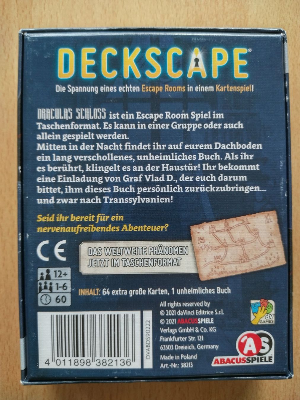 Giochi: Deckscape - Draculas Schloss – Usato da Jona venduto da Argus36 1