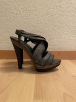Elegante Plateau High Heels Gr. 39, grau