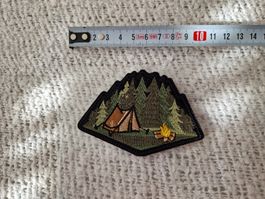 Patch Velcro Klettabzeichen Camping Nacht (neu & ungebr.)