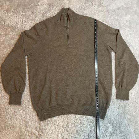 Herren Kaschmir Pullover Gr. 52 Made in Italy Taupe