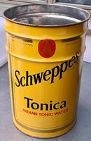 Vintage Schweppes Tonica Indian Water seltene XXL Werbetonne