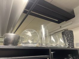 Vasen Glas rund und zylindrisch 5 Stk. guter Zustand