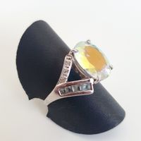 Mystic Topaz Ring, 925er Silber, Gr. 17.3mm,